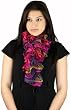 Handmade Ruffled Fashion Scarf - Parisian Nights Collection - Pure Sweetness Yarn (Knitted By Hand/long Size)