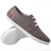 Fred Perry Finn Twill Schuh Stahlgrau