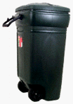 45GAL GRN WHL Trsh Can, Sold By Case Of 4 Only...