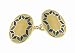 Handmade 18ct yellow gold and enamel chain link cufflinks
