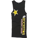 Rockstar Energy Drink Officially Licensed 1nd Moonley Women's Tank Casual Wear Shirt/Top - Black