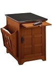 Craftsman Magazine Table Blk Granite Top Dark Oak