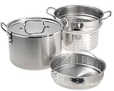 Cuisinart MultiClad Pro Stainless 8-Quart, 4-Piece Pasta/Steamer Set
