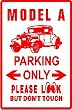MODEL A PARKING antique car fun show sign
