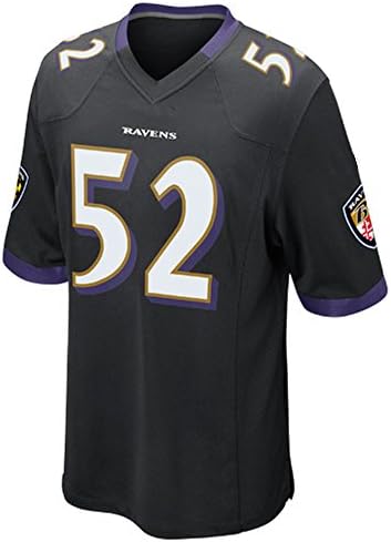 Mens 52 Ray Lewis Alternate Jersey Black Small