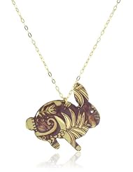Mercedes Salazar "Pintados" Gold Chain with Enchanted Forest Rabbit Pendant Necklace