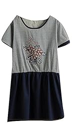 Summer Striped Print Plaid Print  Dress