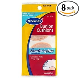 Click here to buy Dr. Scholl's Bunion Cushions, 6-Count Packages (Pack of 8) by Dr. Scholl's.