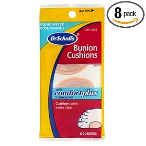 Dr. Scholl's Bunion Cushions, 6-Count Packages (Pack of 8) by Dr. Scholl's