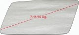 79-86 FORD LTD MIRROR GLASS LH (DRIVER SIDE), (7-11/16 Dg.), Sail,LX Sedan/Wagon (1979 79 1980 80 1981 81 1982 82 1983 83 1984 84 1985 85 1986 86) F471160 N/A