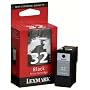 Lexmark #32 Black factory (OEM) Print Cartridge 18C0032
