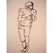 Football Quarter Back Iron Sports Shadow Decorative Wall Art