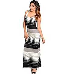 Sexy Jersey/Rayon/Spandex/Knit Striped Print Lace Stretchy Evening Dress/Maxi Dress 
