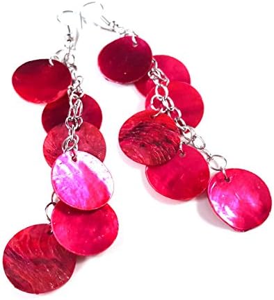 Magenta Dragon Scale Earrings