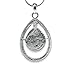 Embolden Jewelry Best New Silver and Blue Green Abalone Paua Shell Oval Teardrop Double Layered Designer Style Necklace