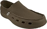 crocs Men's Tideline Canvas Slip-On,Chocolate/Chocolate,12 M