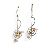Buy Beaded Treble Clef Earrings from the Artazia Collection #465 GE OE by The Artazia Collection