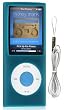 Blue Color Apple iPod nano 4G (4th Generation) Silicone Skin Case with Black Armband & Blue Color Lanyard
