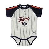 MLB Detroit Tigers Baby / Infant One-Piece Bodysuit / Romper / Onesie - Beige & Blue (Size: 18)