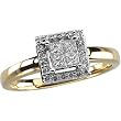 14K Two-Tone Gold Diamond Engagement Ring - 0.33 Ct.