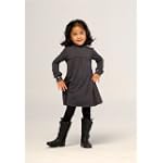 Girls' Lauren Kiyomi Turtleneck Jersey Dress/tunic with Glass Buttons - Mother-daughter Set Available