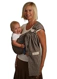 Maya Wrap Lightly Padded Baby Sling (Brown Stripe - Small)