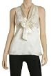 SILK CHARMEUSE FRONT TIE SHELL