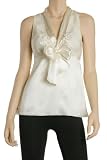 SILK CHARMEUSE FRONT TIE SHELL