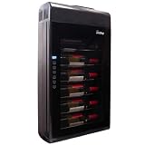 Vinotemp VT-6TED-WB 6 Bottle Wall-Mounted Thermoelectric Wine Cooler, Black