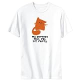 T-Shirt Mens White  My Persian isn't fat. It's fluffy.  Cats