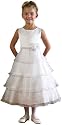 New Organza Tiered Flower Girl Pageant Dress White Ivory Pink or Black 2 to 12 Girls