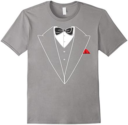 Men's Tuxedo T-Shirt for Youth-Blue Black Grey Tuxedo T-Shirt Boys Large Slate
