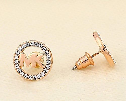 Greatmate Luxury Rhinestone Gilded Letters Earrings