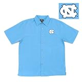 North Carolina Tar Heels NCAA Prevail Button Down Short Sleeve Shirt For Men (NC Blue)