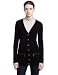 Mac & Jac Women's Long Button Front Cardigan,Black,Medium