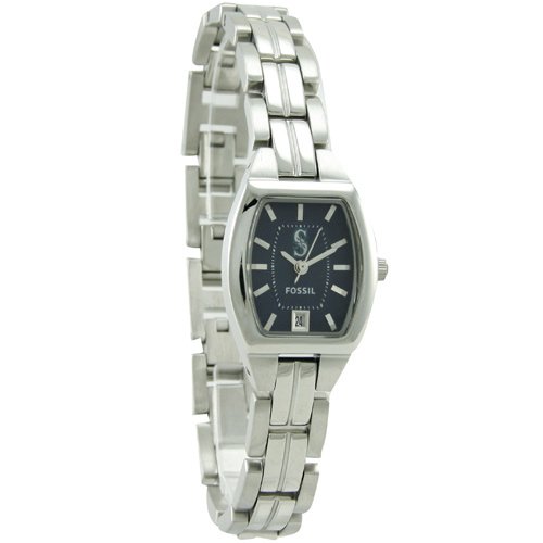 Fossil Seattle Mariners Ladies Stainless Steel Cushion Watch