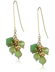 Kenneth Cole New York "Tropics" Two-Tone Shaky Faceted Bead Cluster Long Drop Earrings