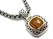 Designer inspired Silver Gold Tiger Eye 18K Pendant Necklace Fashion Jewelry