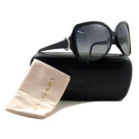 AUTHENTIC BVLGARI SUNGLASSES BV 8035 BLACK 501 8G