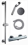 1422200 Round Thermostatic Shower Mixer + Rail Set