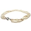 HinsonGayle Triple Strand White Pearl Torsade Necklace