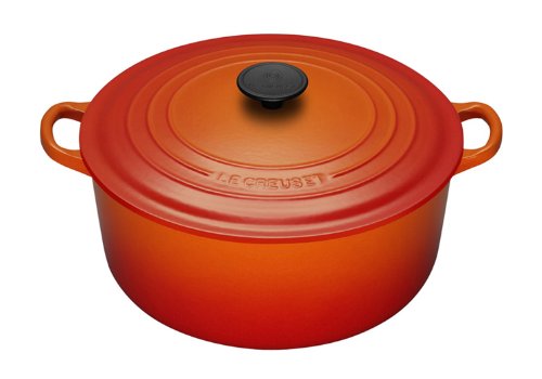 Le Creuset Enameled Cast-Iron 4-1/2-Quart Round French Oven, Flame