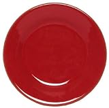 Terracotta Glazed Pottery Dark Red Salad Plate 8.5"D Set / 2