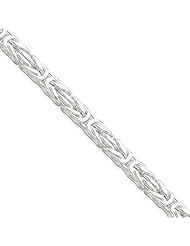 6mm, Sterling Silver, Square Byzantine Chain, 20 inch