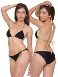 American Apparel Nylon Tricot Contrast Swim Flat Bikini Bottom