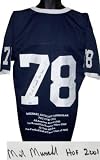 Mike Munchak Autographed Jersey - Penn State Nittany Lions Navy Custom HOF 2001 w Embroidered Stats Tri Star Hologram
