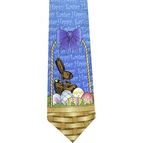 Chocolate Easter Bunny New Novelty tie