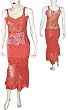 Skirt Tops in Georgette Embroidery Womens Casual Sundresses Size S