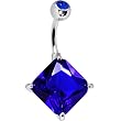 September 16mm Birthstone Color Belly Ring