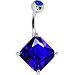 September 16mm Birthstone Color Belly Ring